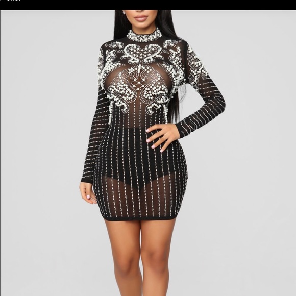 fashion nova pearl dress